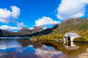 World Heritage Cradle Mountain, Historic Boat Shed and Dove Lake in Cradle Mountain - Lake St Clair National Park, Tasmania