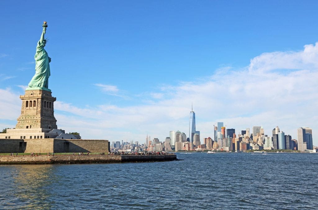 Vrijheidsbeeld op Ellis Island in New York